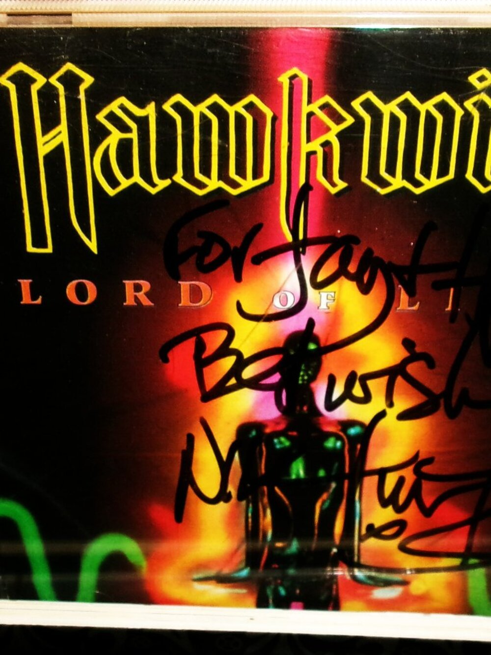 hawkwind lord of light authentic signed cd by nik turner - space ritual punk